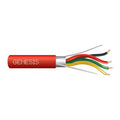 Genesis 44035504 18/4 Solid Shielded Fire Alarm Cable, Riser, FPLR, 500' (152.4 m) Pull Box, Red