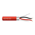 Genesis 44101004 12/2 Solid Shielded Fire Alarm Cable, Riser, FPLR, 1000' (304.8 m) Reel, Red