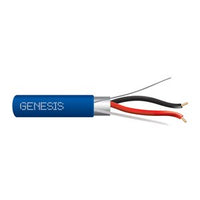 Genesis 46021006 18/2 Solid Shielded Fire Alarm Cable, Plenum, FPLP, 1000' (304.8 m) Reel, Blue