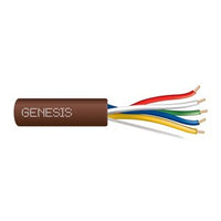 Genesis 47040307 20/5 Solid Unshielded Thermostat Cable, General Purpose, CL2, 250' (76.2 m) x 4 Reels, Brown