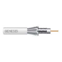 Genesis 50035501 RG6 CCS 75 Ohm Coaxial with Dual-Shield Cable, General Purpose, CATV, 500' (152.4 m) Pull Box, White