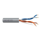 Genesis 50311109 24/2-Pair Cat 3 Unshielded Cable, Riser, CMR, FT4, 1000' (304.8 m) Pull Box, Gray