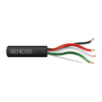 Genesis 52865008 14/4 (105-Strand Oxygen-Free Copper) Audacious Unshielded Speaker Cable, Direct Burial, CM, 500' (152.4 m) Reel, Black