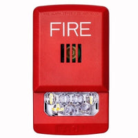 ELHSR - Eaton ELHSR Wheelock Eluxa LED Horn Strobe, Wall, FIRE Lettering, Clear Lens, 24