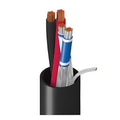 West Penn 1PR2216PBK1000 22/1-Pair Access Control Cable, Shielded with 16/2 Unshielded, OSDP CMP, 1000', Black