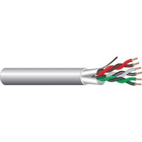 West Penn 3752GY1000 18/3 Audio/Control Cable, Stranded, Shielded, 1000', Gray