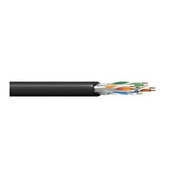 West Penn 4236FBK0500 CAT6 Network Cable, 500', 23 Gauge 4-Pair Shielded, PVC Coated, Black