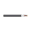 West Penn AQC295BK1000 Plenum Audio Cable, 1-Pair, 14-Gauge Stranded Shielded, Water Block, 1000', Black