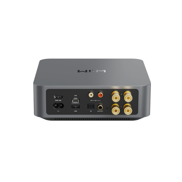 WiiM Amp: 2 x 60W - Multiroom Streaming Amplifier with AirPlay 2, Chromecast, HDMI & Voice Control | Stream Spotify, Amazon Music, Tidal & More | Remote Included | Space Gray
