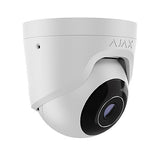 AJAX 64923.197.WH1 TurretCam 5MP Wired AI-Powered Security IP Camera, 110° Viewing Angle, 2.8mm Lens, White