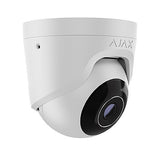 AJAX 64927.197.WH1 TurretCam 8MP Wired AI-Powered Security IP Camera, 110° Viewing Angle, 2.8mm Lens, White