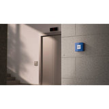 AJAX 84236.171.NC3 Manual Call Point Wireless Addressable Resettable Button Featuring Programmable Scenarios, Blue