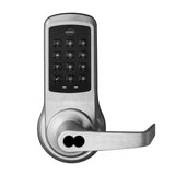ACCENTRA AU-NTB613-NR BSP PARA KR NexTouch Gen 3 Cylindrical Lock with Pushbutton Keypad, No Deadbolt, Conventional Cylinder, PARA Keyway, Augusta Lever, Non-Handed, Black Suede Powder Coat