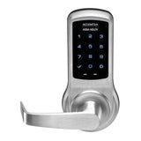 ACCENTRA AU-NTB613-NR BSP PARA KR NexTouch Gen 3 Cylindrical Lock with Pushbutton Keypad, No Deadbolt, Conventional Cylinder, PARA Keyway, Augusta Lever, Non-Handed, Black Suede Powder Coat