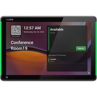 Yealink 1303196 RoomPanel Plus E2 Meeting Room Scheduling Panel, 10.1" Touchscreen, Android 13, LED Status Lights, NFC/RFID, Black
