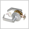 SDC Z7252EQ6PKA Electra Pro 7200 Series Eclipse Rose Failsecure Solenoid Controlled Electrified Cylindrical Lockset, Locked Outside Only, 6-Pin, 11/8" Length, Keyed Alike Cylinder, Dull Chrome
