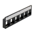 Hubbell HPJ6M Patch Panel Jack Unloaded Adapter 6-Port, Black