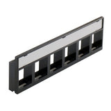 Hubbell HPJ6M Patch Panel Jack Unloaded Adapter 6-Port, Black