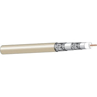 West Penn 256300IV1000 RG-6 Quad-Shielded Coaxial Cable, 1m, Ivory