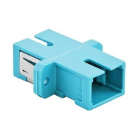 Hubbell FANSCSS12AQ Screw Mount Fiber Adapter, SC Simplex, 12-Pack, Aqua