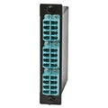 Hubbell OCLCQ50G4 24-Fiber LGX Cassette, OM4, LC Quad to MTP, Aqua