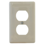 Hubbell NPJJ8LA Jumbo 1-Gang Duplex Wallplate, Light Almond