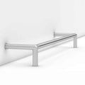 Salamander Designs AR1/72/SS ADA Rail System One, 72in (6ft) Front Rail, Satin Stainless