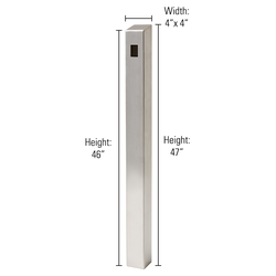 PEDESTAL ADA-SS-TWR-47x4x4 47" Tappered Stainless Pedestal with 4" Face