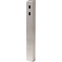 PEDESTAL ADA-SS-TWR-47x4x6-2 47" Tappered Stainless Pedestal with 2 Single Gangs