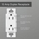 Lutron SCR-15-CS Claro 15A Duplex Recept