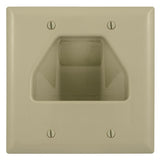 Hubbell NSAV2I 2-Gang Recessed Wall Plat