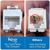 ICC IC107F6CWH CAT6 Keystone Jack with S