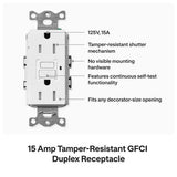 Lutron SCR-15-GFST-BI Claro 15A Tamper-R