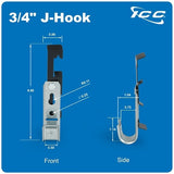 ICC ICCMSJHW22 Batwing J-Hook 3/4 witho