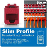 ICC IC107F6CYL CAT6 Keystone Jack with S