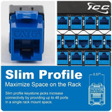 ICC IC107GACBK CAT6a Keystone Jack with 