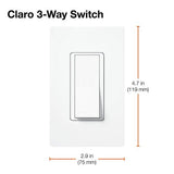 Lutron SC-3PS-CY Claro Single Pole / 3-W