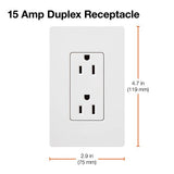 Lutron CAR-15-BR Claro 15A Duplex Recept