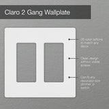 Lutron SC-2-CY Claro 2 Gang Wall Plate f