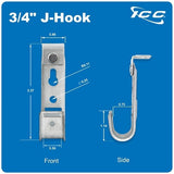 ICC ICCMSJH922 Ceiling Mount J-Hook 3/4 