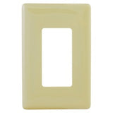 Hubbell NPS26I 1-Gang Decora Snap-On Wall Plate, Ivory