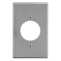 Hubbell P720GY Wall Plate, 1-Gang Design with 1.60-Inch Opening, Gray