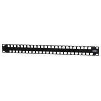 Hubbell UDX48E1U 48-Port XCELERATOR Multimedia Panel, Unloaded, Black
