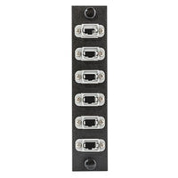 Hubbell FSPNMTPRPGY6 Fiber Optic, Adapter Panel, 6 MTP Simplex, Reverse Polarity, Gray