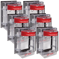 STI 3150CP6 Weather Stopper without Horn with Clear Spacer, Fire Label, Red, 6-Pack