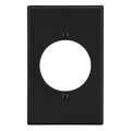 Hubbell P724BK Wall Plate, 1-Gang Design with 2.15-Inch Opening, Black