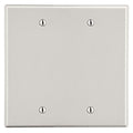 Hubbell PJ23LA Mid-Size 2-Gang Wallplate, 2 Box Mount Blank, Light Almond