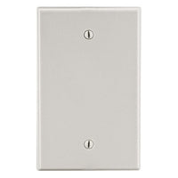 Hubbell PJ13LA Mid-Size 1-Gang Wallplate, Box Mount Blank, Light Almond