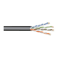 West Penn 4245IOBK1000 CAT5e Network Cable, 1m, Black