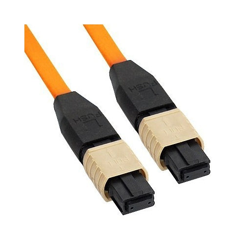 ICC ICFOJATN10 Fiber Optic Patch Cable, 10-Meter MTP-MTP 12-Fiber Multimode Jumper, 62.5/125 Microns, OM1, Plenum Rated